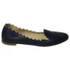 Chloé Chloe Lauren Ballerines Festonnées En Cuir Bleu Marine -Chloé chloe lauren ballerines festonnees en cuir bleu marine