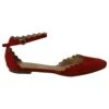 Chloé Chloe Lauren Ballerines Festonnées En Daim Rouge 2 Chloé Chloe Lauren Ballerines Festonnées En Daim Rouge -Chloé chloe lauren ballerines festonnees en daim rouge suede