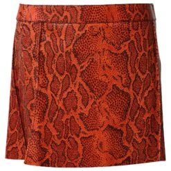 Chloé Chloe Mini-jupe à Imprimé Peau De Serpent En Cuir Orange