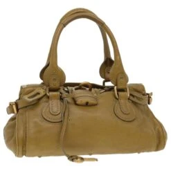 Chloé Chloe Paddington Sac à Main Cuir Beige 03 06 51 5366 Auth 38736