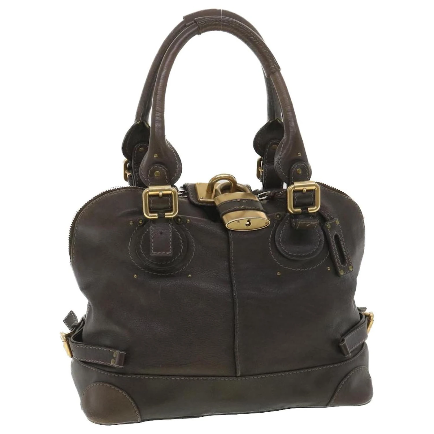 Chloé Chloe Paddington Sac à Main En Cuir Marron 03-07-53 6 Auth 37838 3 Chloé Chloe Paddington Sac à Main En Cuir Marron 03-07-53 6 Auth 37838