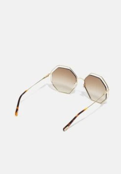 Chloé Poppy Hexagonal Metal Sunglasses - Lunettes De Soleil - Havana/Gold-Coloured/Brown -Chloé d2f0d6952c994140a285f3f665dc3e48