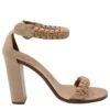 Chloé Chloe Sandales à Talons Hauts Avec Bretelles En Macramé En Cuir Beige -Chloé escarpins chloe sandales a talons hauts avec bretelles en macrame en cuir beige