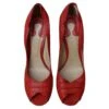 Chloé Talons Rouge Orange 1 Chloé Talons Rouge Orange -Chloé escarpins talons chloe cuir rouge