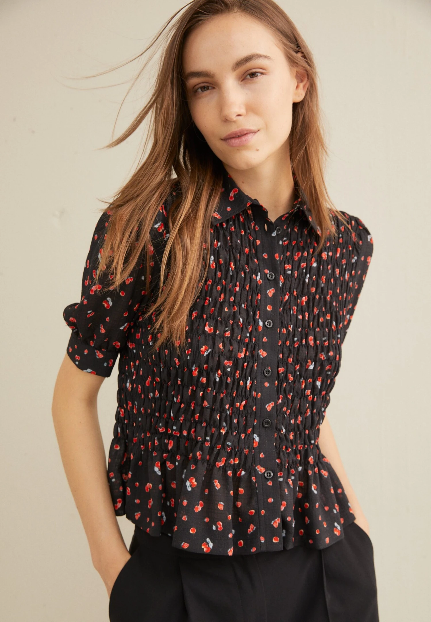 See By Chloé Chemisier - Black/Red 5 See By Chloé Chemisier - Black/Red – Image 3