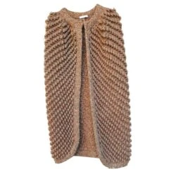 Cape En Maille Cachemire Chloé Fall 2010 Taille XS Marron