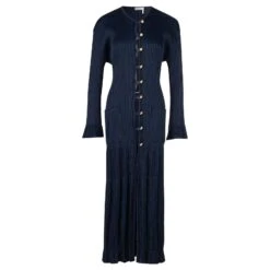 Chloé Cardigan En Maille Côtelée Froissée Bleu