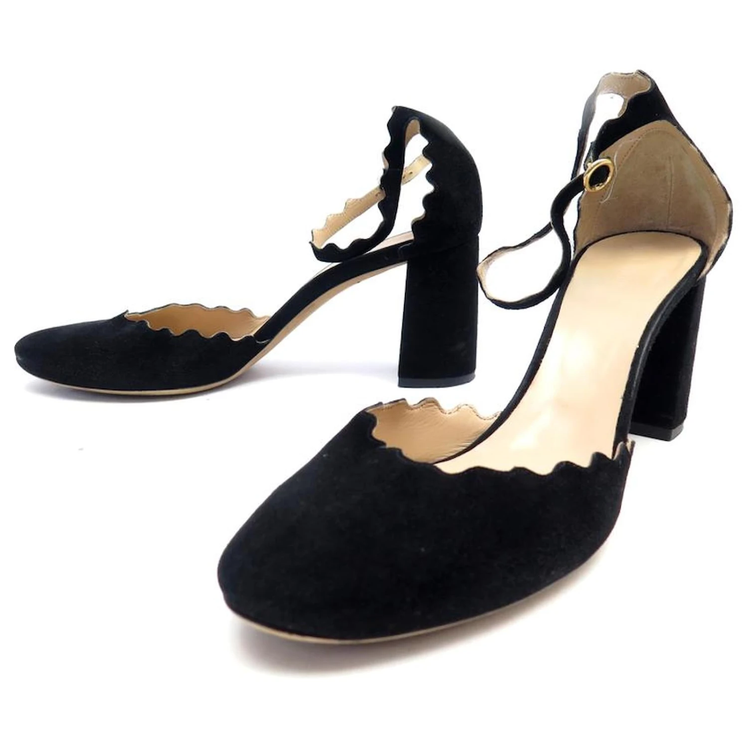 Chloé NEUF CHAUSSURES CHLOE ESCARPINS A TALONS DAIM NOIR 41.5 BLACK SUEDE PUMPS 3 Chloé NEUF CHAUSSURES CHLOE ESCARPINS A TALONS DAIM NOIR 41.5 BLACK SUEDE PUMPS