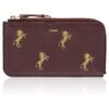 Chloé Petits Chevaux Petit Portefeuille Signature Rouge Bordeaux -Chloé petits chevaux petit portefeuille signature chloe cuir rouge