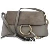 Chloé Faye Petit Sac à Bandoulière Gris -Chloé pochettes faye petit sac a bandouliere chloe cuir gris