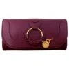 See By Chloé Portefeuille Long Hana Bordeaux -Chloé portefeuille long hana see by chloe cuir bordeaux