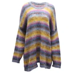 Chloé Pull Chloe Oversize Stripe En Mélange De Laine Mohair Multicolore