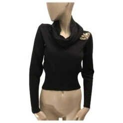 Chloé Pull Col Dégueuli Gris Anthracite