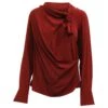 Blouse Drapée Chloé En Soie Rouge -Chloé pulls gilets blouse drapee chloe en soie rouge