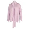 Chloé Chemisier à Manches Longues Et Col Noué Chloe En Viscose Lilas -Chloé pulls gilets chemisier a manches longues et col noue chloe en viscose lilas