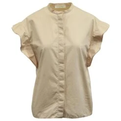 Chloé Chemisier à Manches Volantées Chloe En Coton Rose