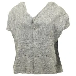 Chloé Chloe Top Cape Court En Laine Grise