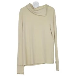 See By Chloé See By Chloe Haut à Col Montant En Viscose Crème Blanc Écru