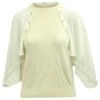Top Chloé Effet Cape En Laine Ecru Blanc Écru -Chloé pulls gilets top chloe effet cape en laine ecru blanc