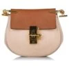 Chloé Sac à Bandoulière En Cuir Marron Chloe Drew Beige -Chloé sac a bandouliere en cuir marron chloe drew