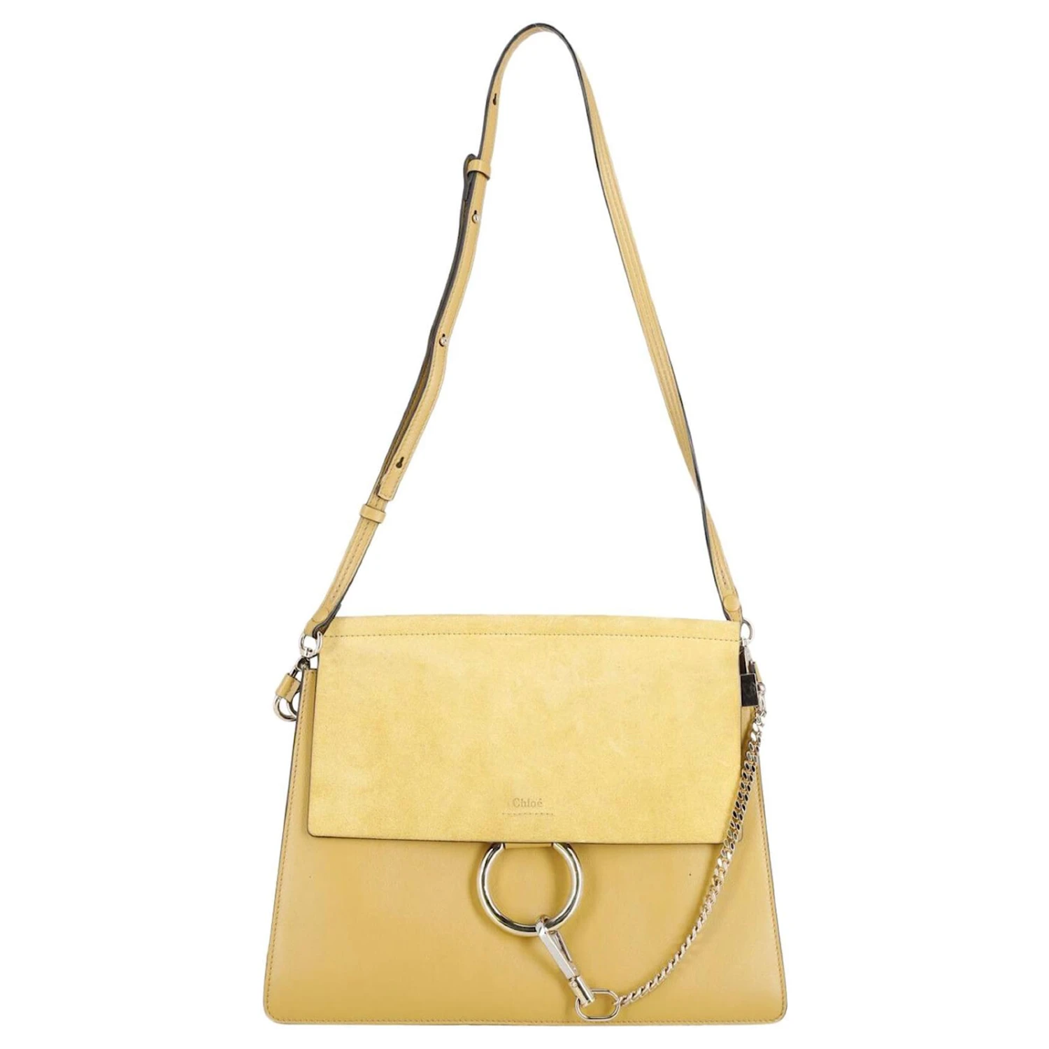 Chloé Sac à Bandoulière Faye En Daim Jaune 3 Chloé Sac à Bandoulière Faye En Daim Jaune
