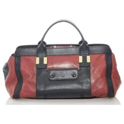 Chloé Sac à Main Alice En Cuir Rouge