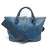 Chloé SAC A MAIN CHLOE BAYLEE MEDIUM BANDOULIERE EN CUIR PYTHON BLEU HAND BAG -Chloé sac a main chloe baylee medium bandouliere en cuir python bleu hand bag