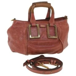 Sac à Main Chloé En Cuir 2façon Rose 03-11-50 Auth 37841