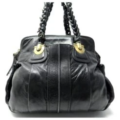 Chloé SAC A MAIN CHLOE HELOISE GM 7AS799-50 EN CUIR NOIR BLACK LEATHER HAND BAG