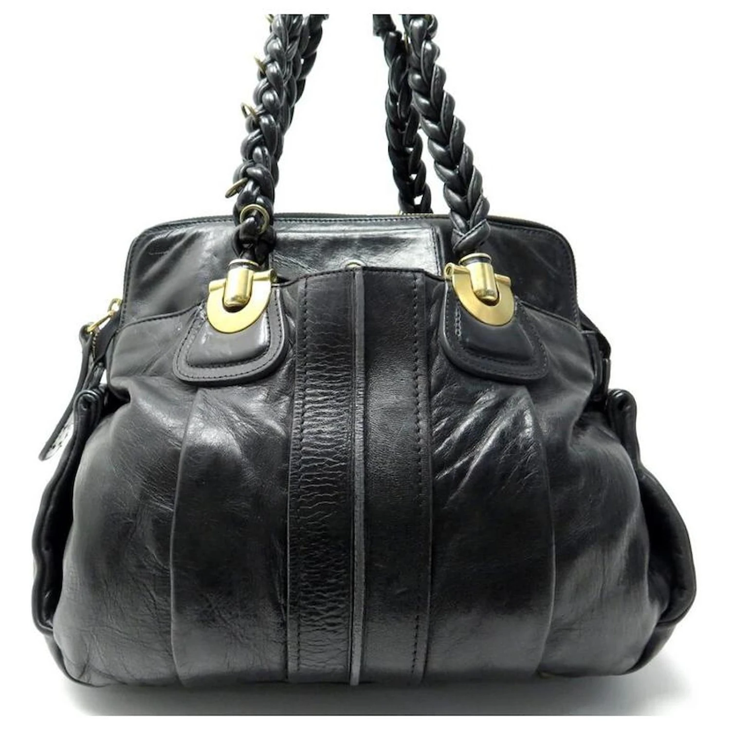 Chloé SAC A MAIN CHLOE HELOISE GM 7AS799-50 EN CUIR NOIR BLACK LEATHER HAND BAG 3 Chloé SAC A MAIN CHLOE HELOISE GM 7AS799-50 EN CUIR NOIR BLACK LEATHER HAND BAG