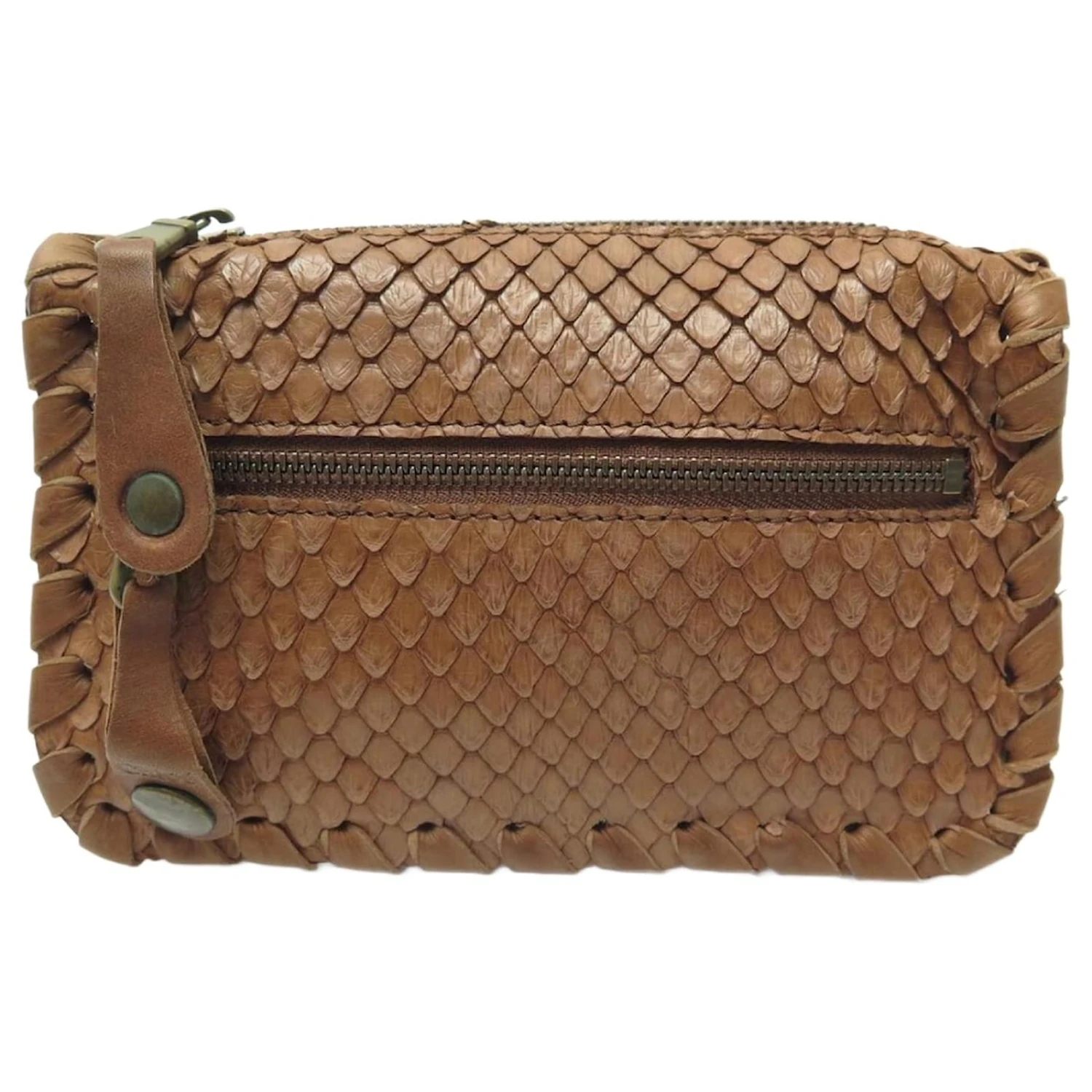 Chloé SAC POCHETTE CHLOE 21 CM EN CUIR DE PYTHON MARRON BROWN LEATHER BAG CLUTCH 3 Chloé SAC POCHETTE CHLOE 21 CM EN CUIR DE PYTHON MARRON BROWN LEATHER BAG CLUTCH