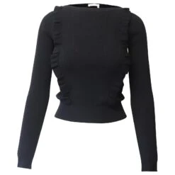 See By Chloé See By Chloe Pull En Maille à Volants En Viscose Noire