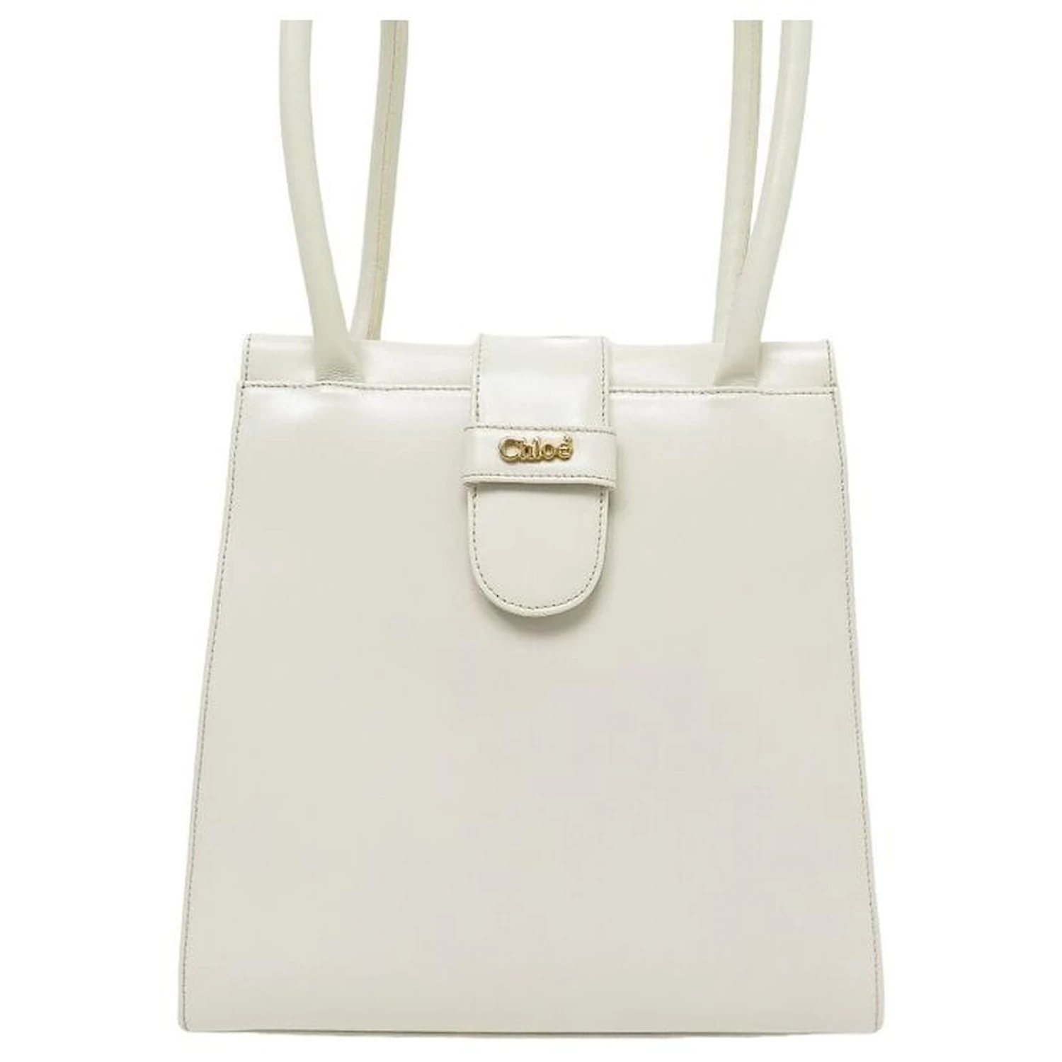 Chloé VINTAGE SAC A MAIN CHLOE EN CUIR ECRU PORTE EPAULE LEATHER HAND BAG Écru 3 Chloé VINTAGE SAC A MAIN CHLOE EN CUIR ECRU PORTE EPAULE LEATHER HAND BAG Écru